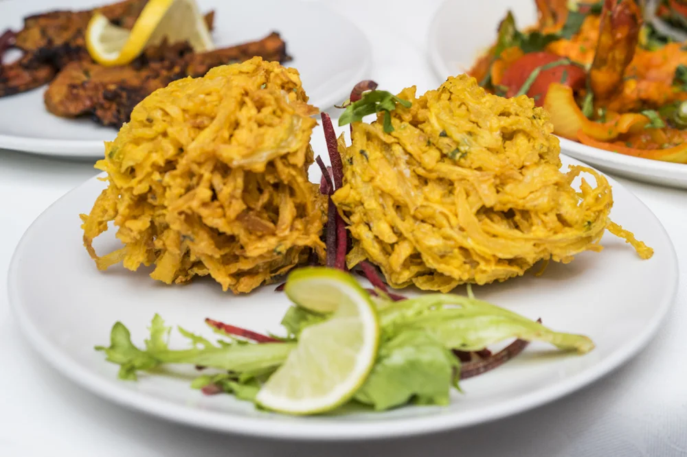A plated Indian starter at Bombay 8