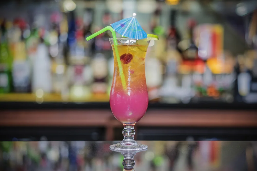 A colourful celebration drink at Bombay 8